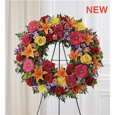 Serene Blessings&trade; Standing Wreath- Bright(S)